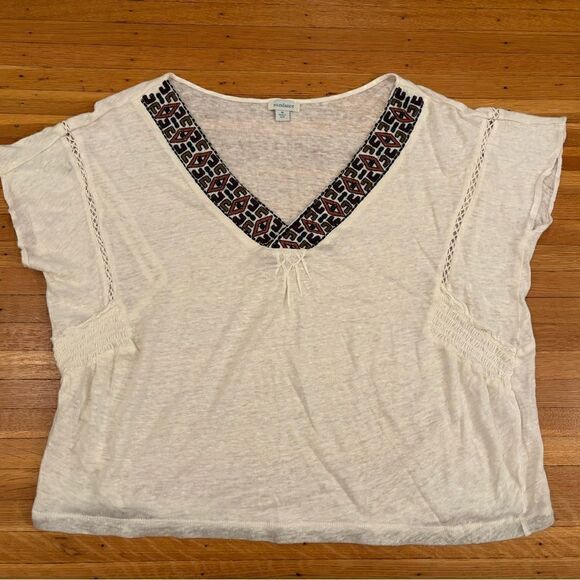 Sundance Grenada white oversized short sleeve top - Picture 1 of 7
